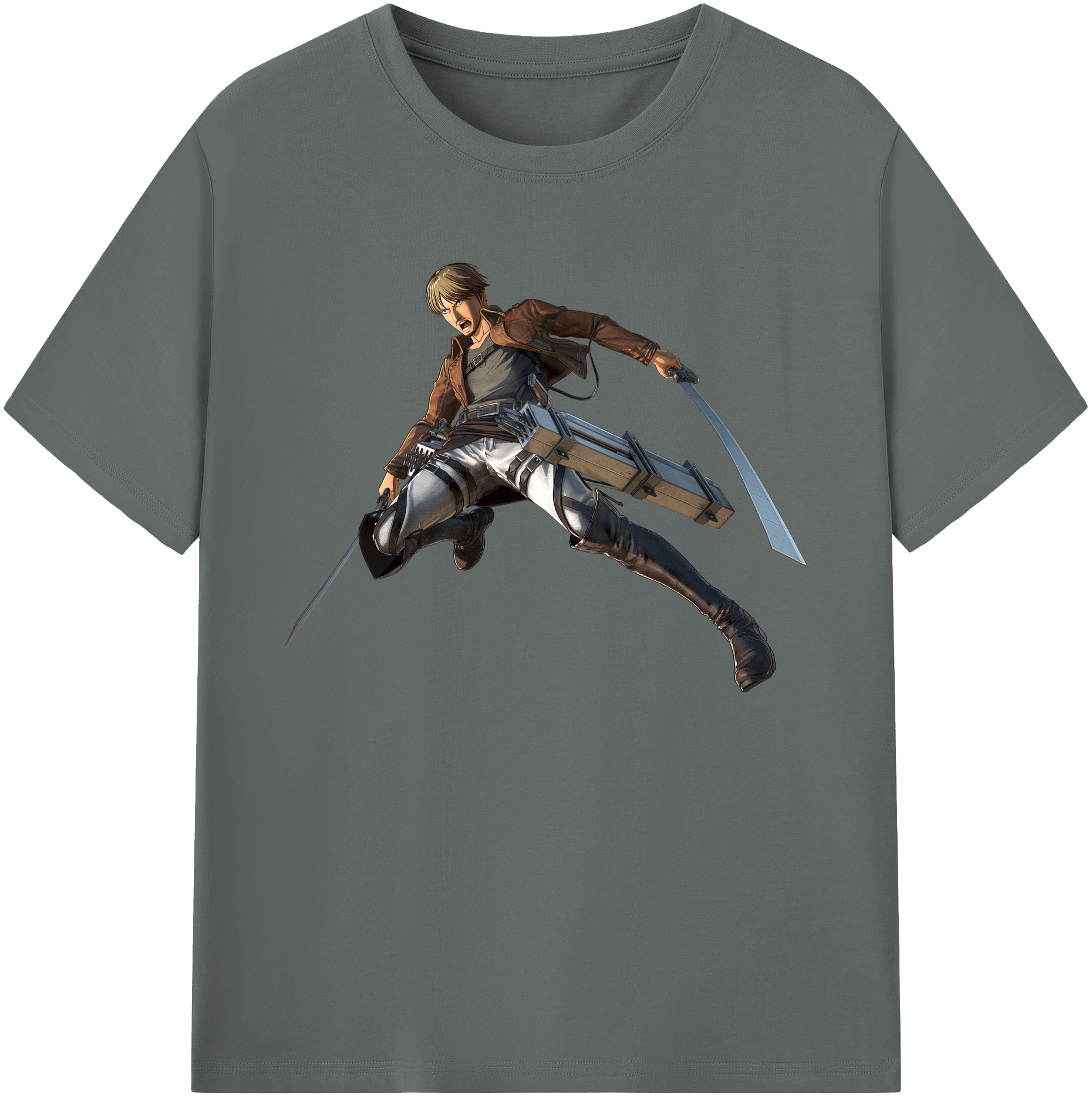 （画像用） 進撃の巨人 Attack on Titan 綿100％ メンズ半袖Tシャツ｜肌触りやわらか＆通気性